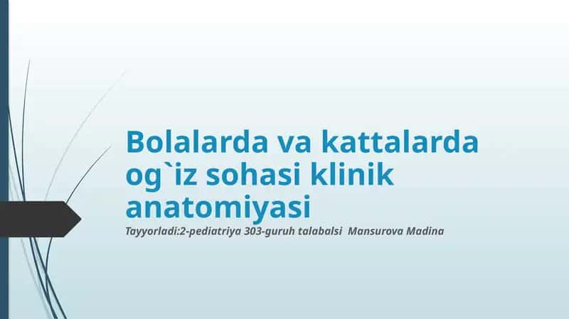 Og`iz sohasi anatomiyasi 1