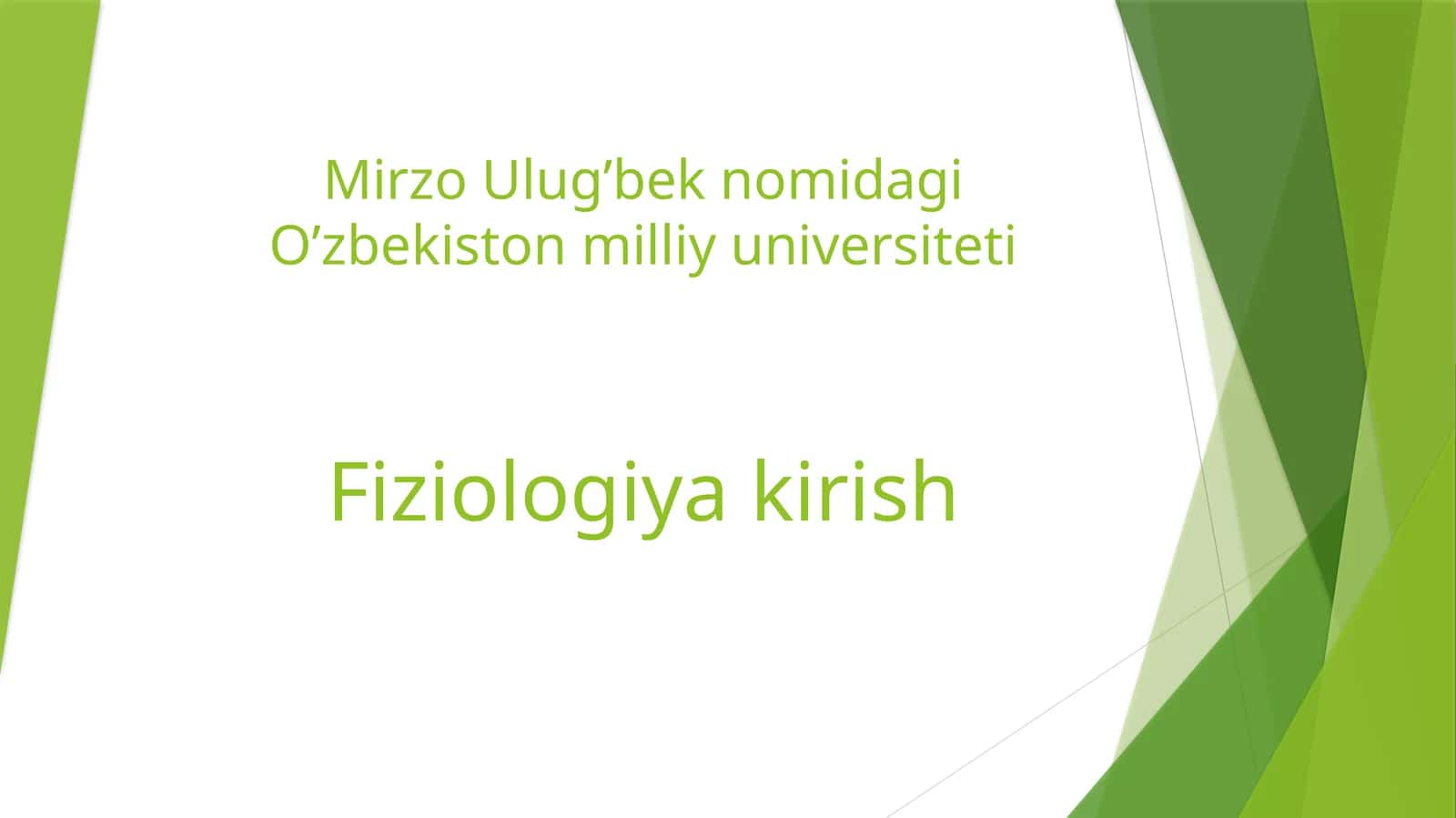 Fiziologiya kirish 1