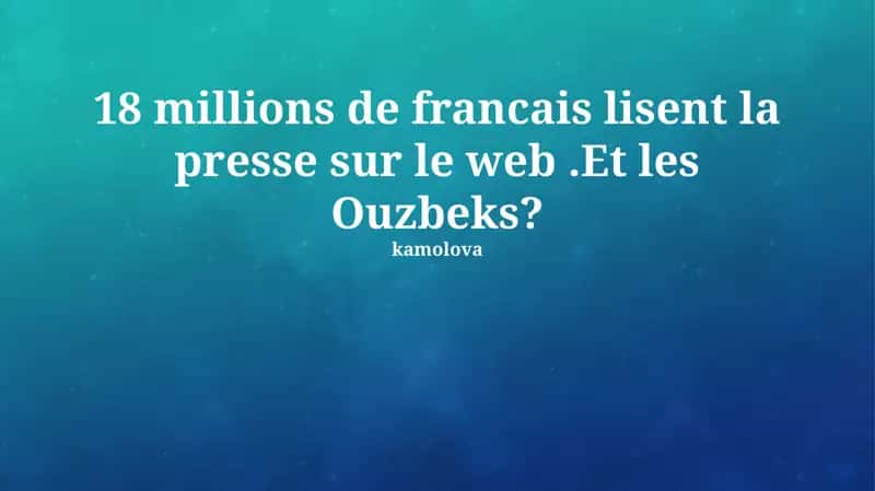 Comparaison France-Ouzbékistan: facteurs socio-économiques et accès à l'information 1