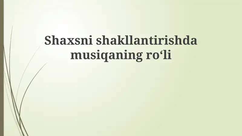 Musiqa va hissiy rivojlanish