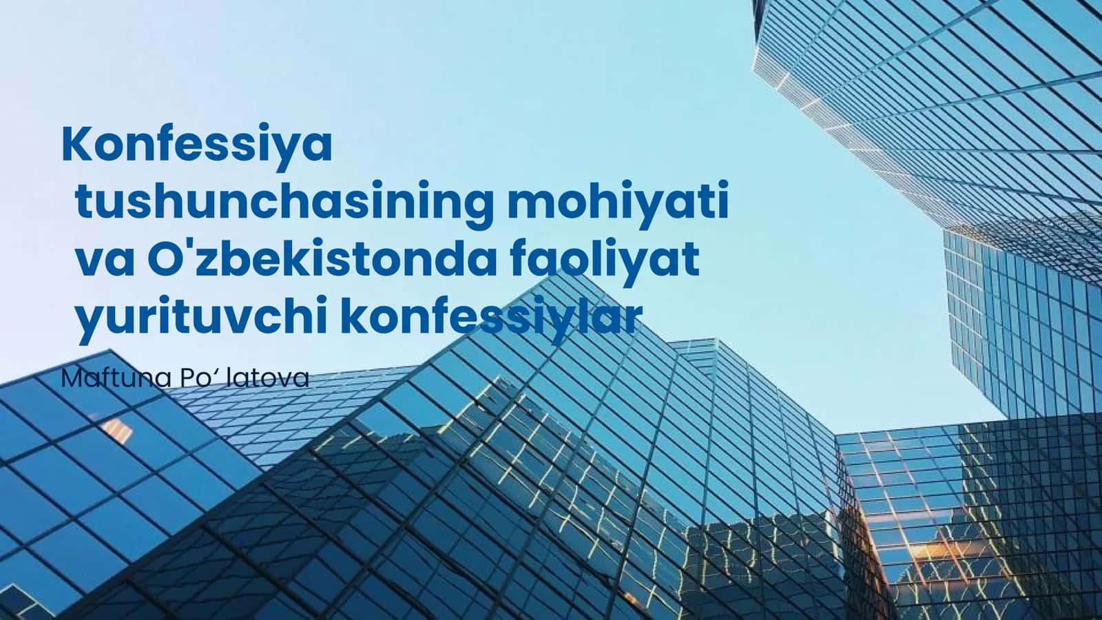 Konfessiya tushunchasining mohiyati 1