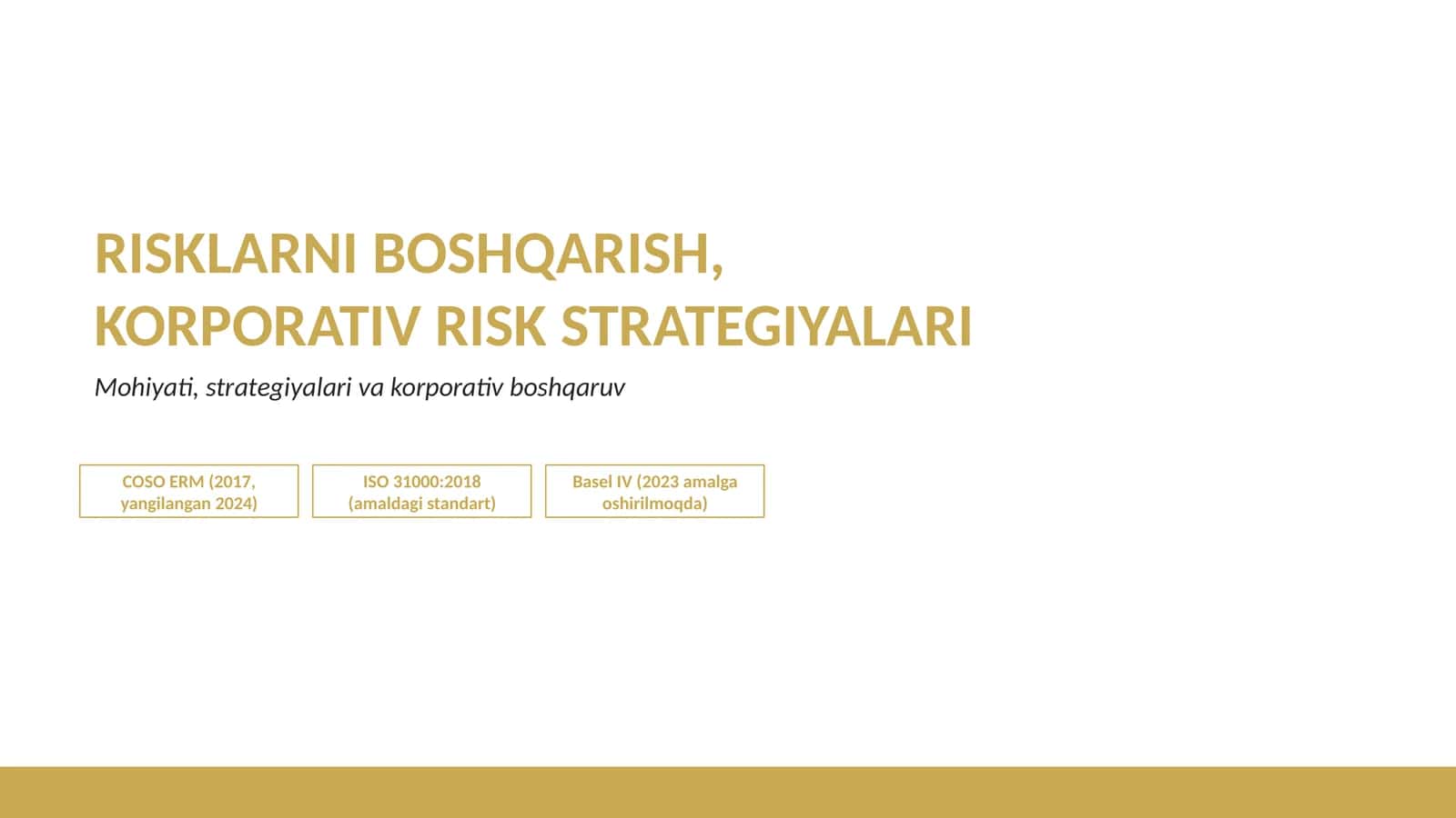 korporativ boshqaruv risklarni boshqarish 1
