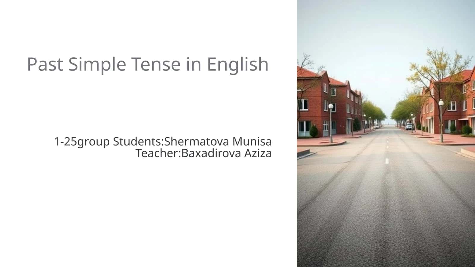 Past Simple Tense in English 1