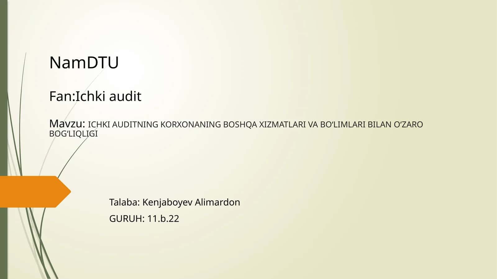 Ichki audit va buxgalteriya bo'limi 1