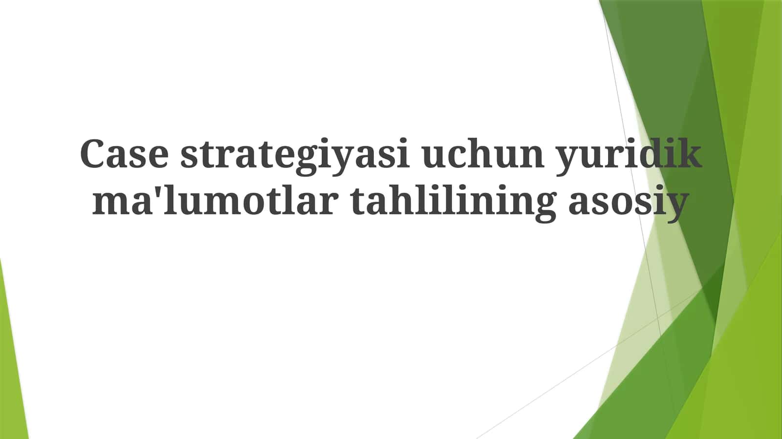 Huquqiy ma'lumotlarni strategik tushunchalar uchun tasavvur qilish 1