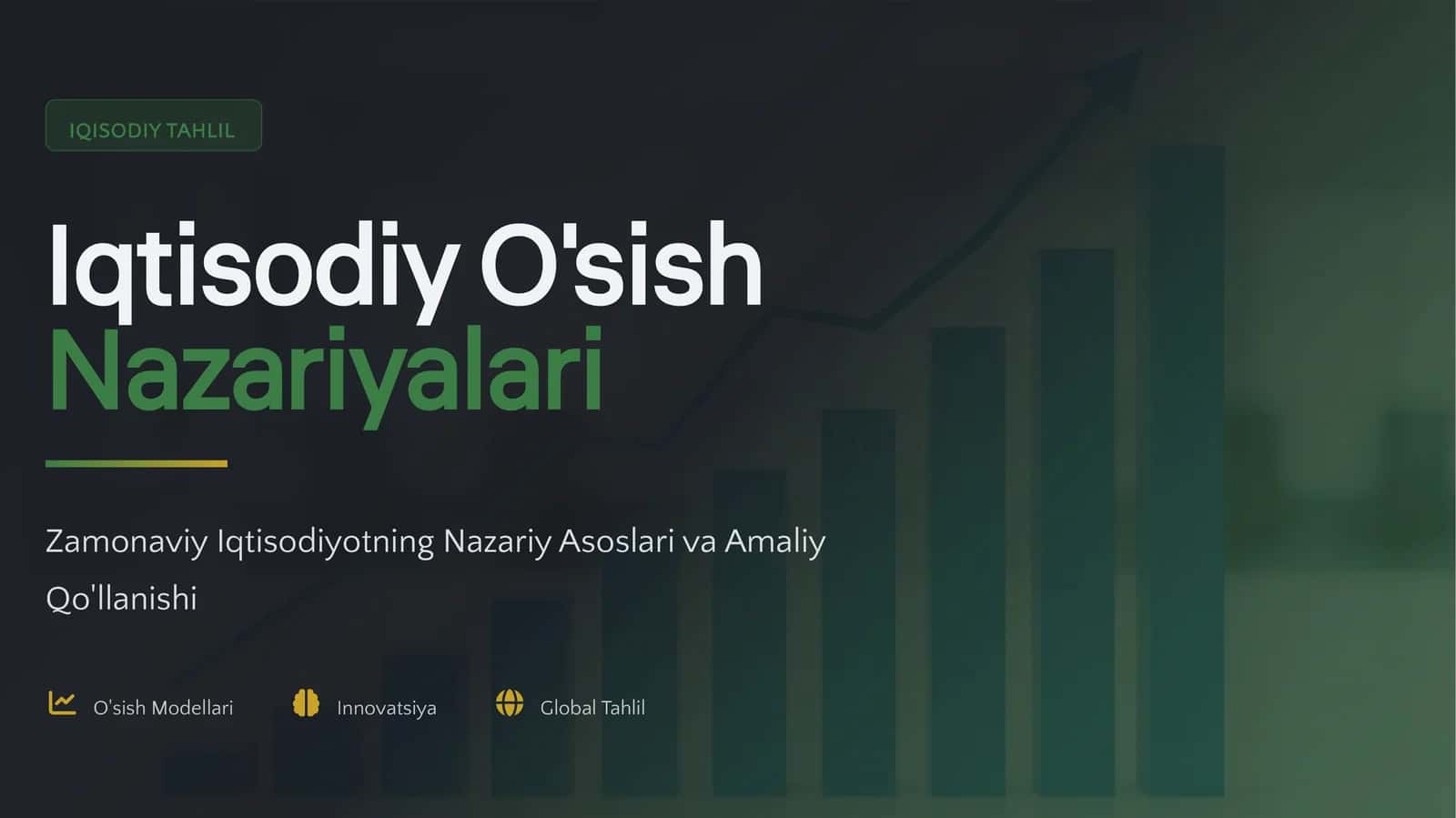 IQTISODIY O'SISH NAZARIYALARI SOLO MODELI 1