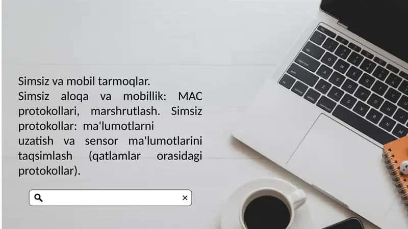Simsiz va mobil tarmoqlar 1