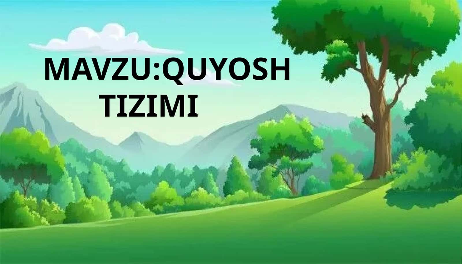 QUYOSH TIZIMI 1