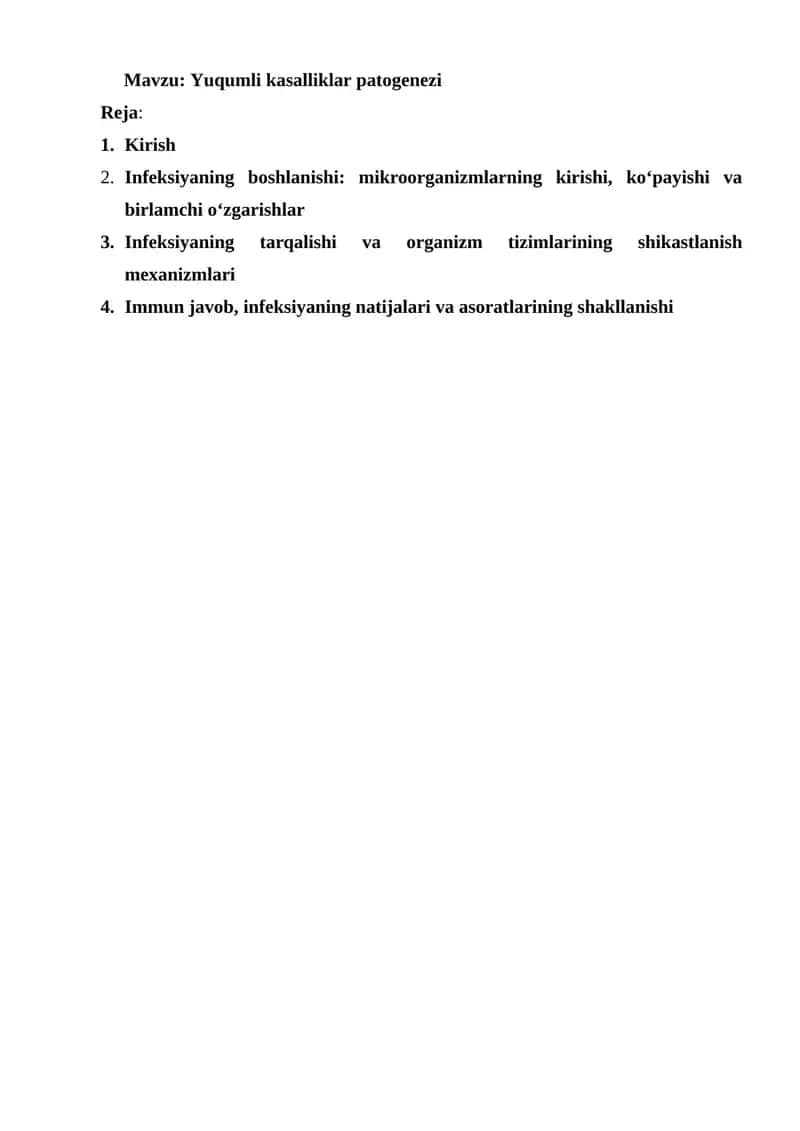 Yuqumli kasalliklar patogenezi 1