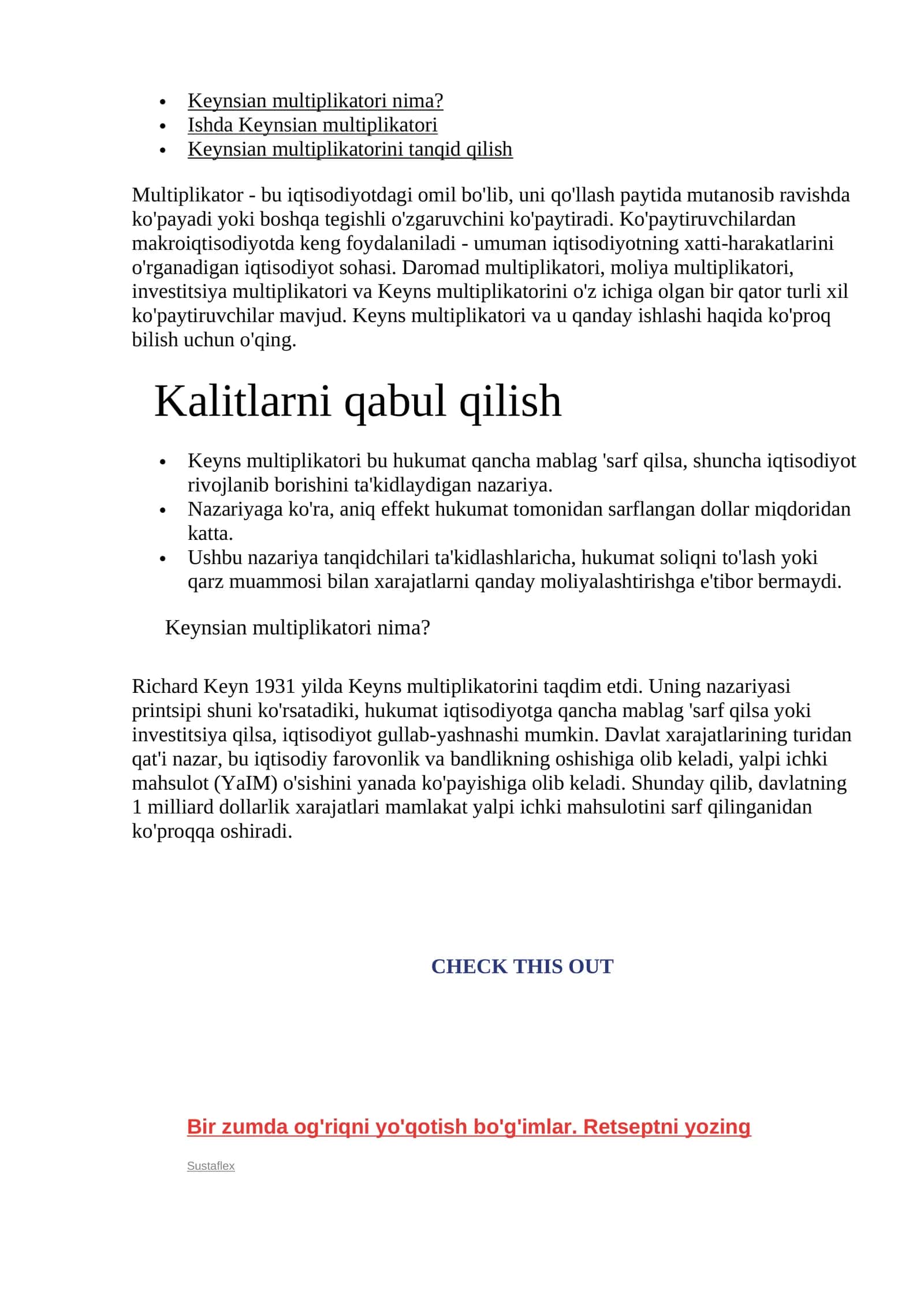 Keynsian multiplikator 1