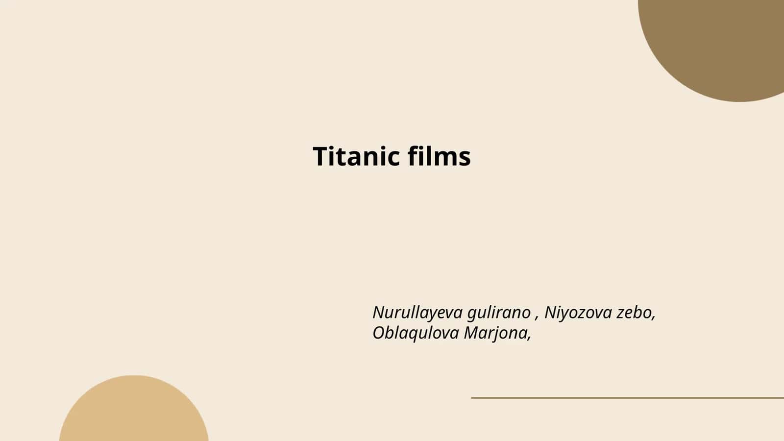 Titanic films 1