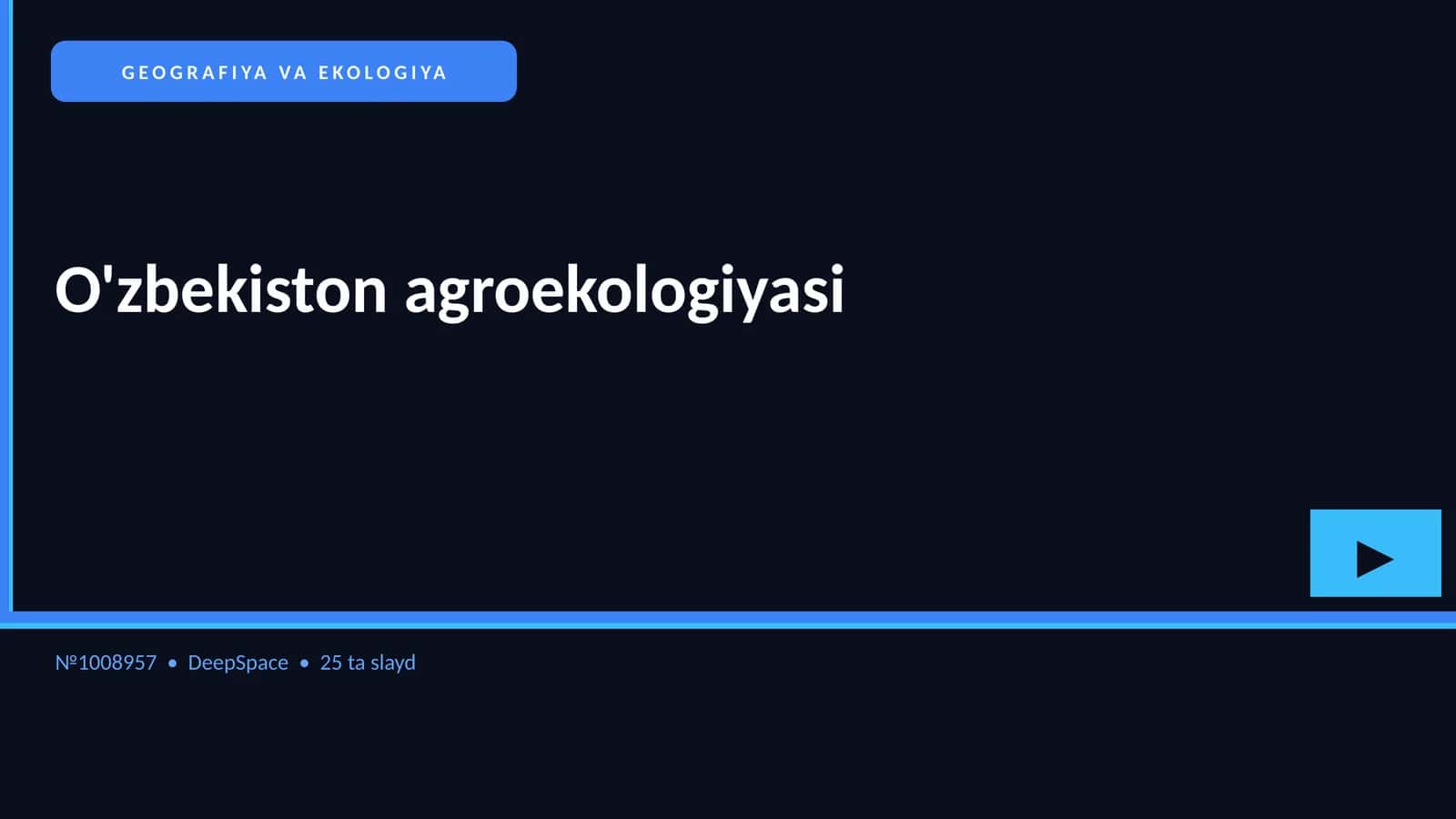 O'zbekiston agroekologiyasi 1