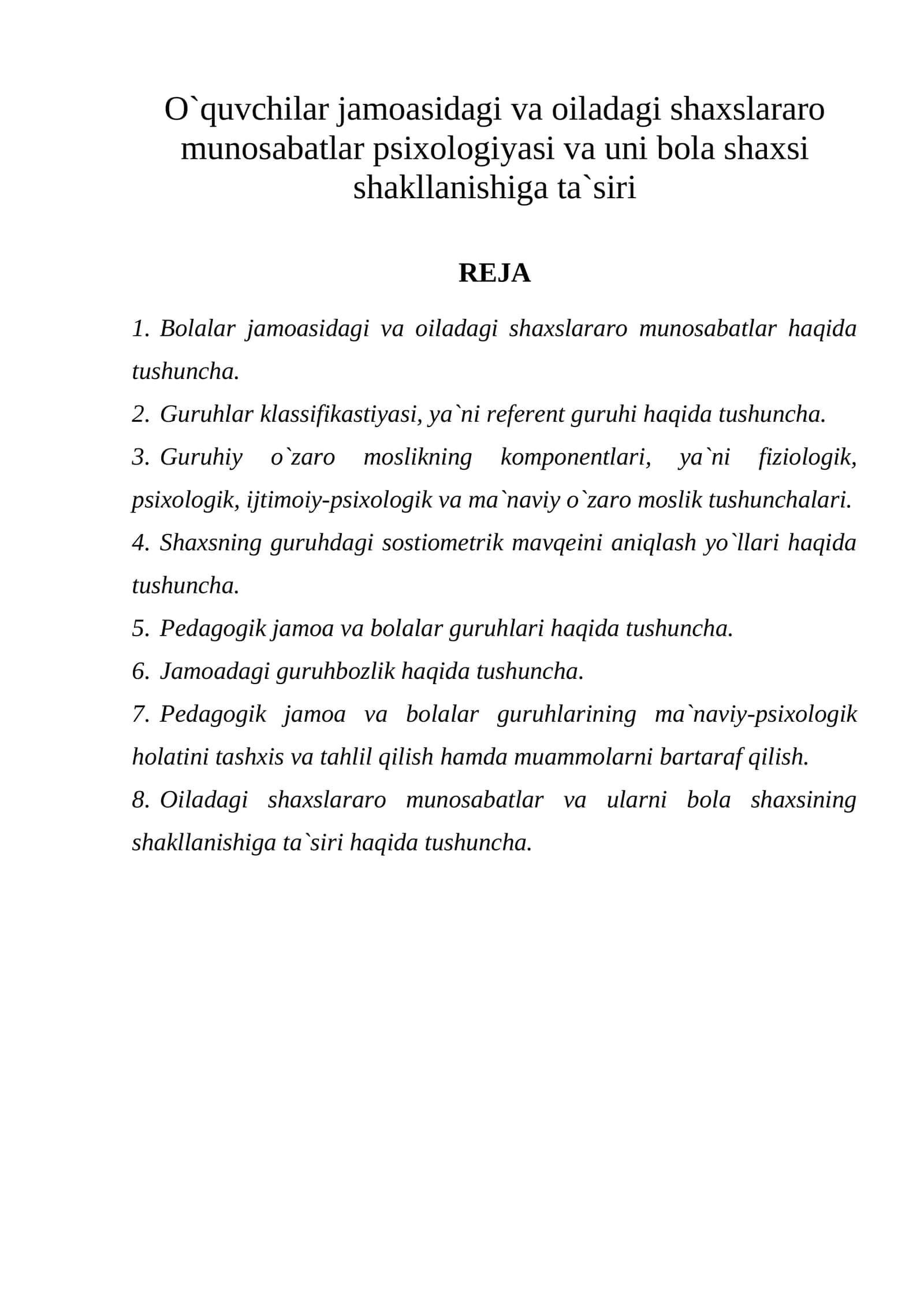 Oiladagi Shaxslararo Munosabatlar Psixologiyasi 1