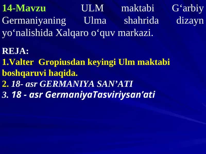 18-asr GERMANIYA SAN’ATI 1