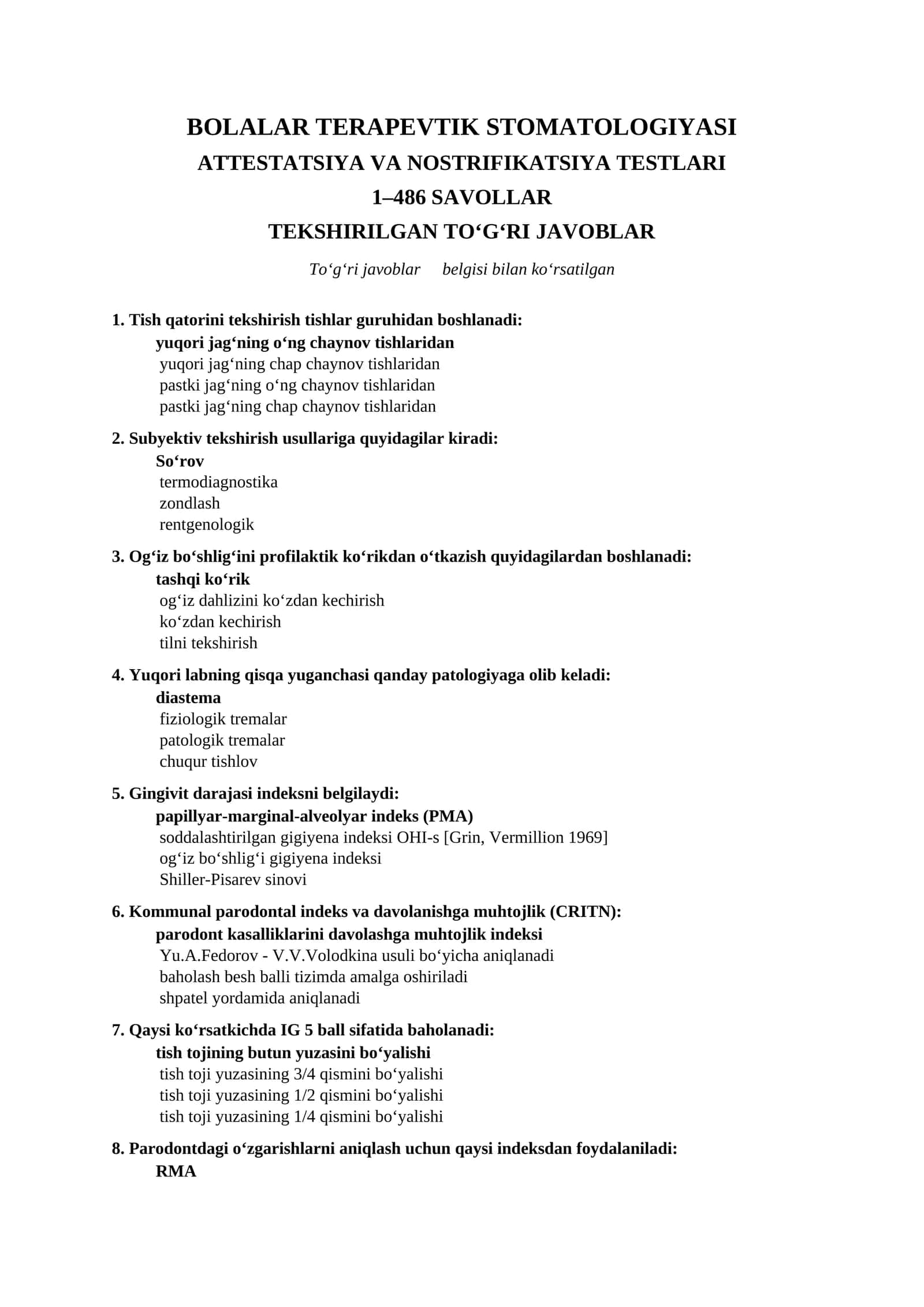 BOLALAR TERAPEVTIK STOMATOLOGIYASI 1