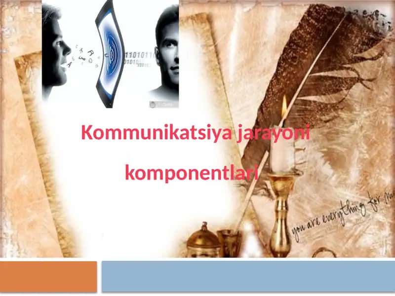 Kommunikatsiya jarayoni komponentlari 1