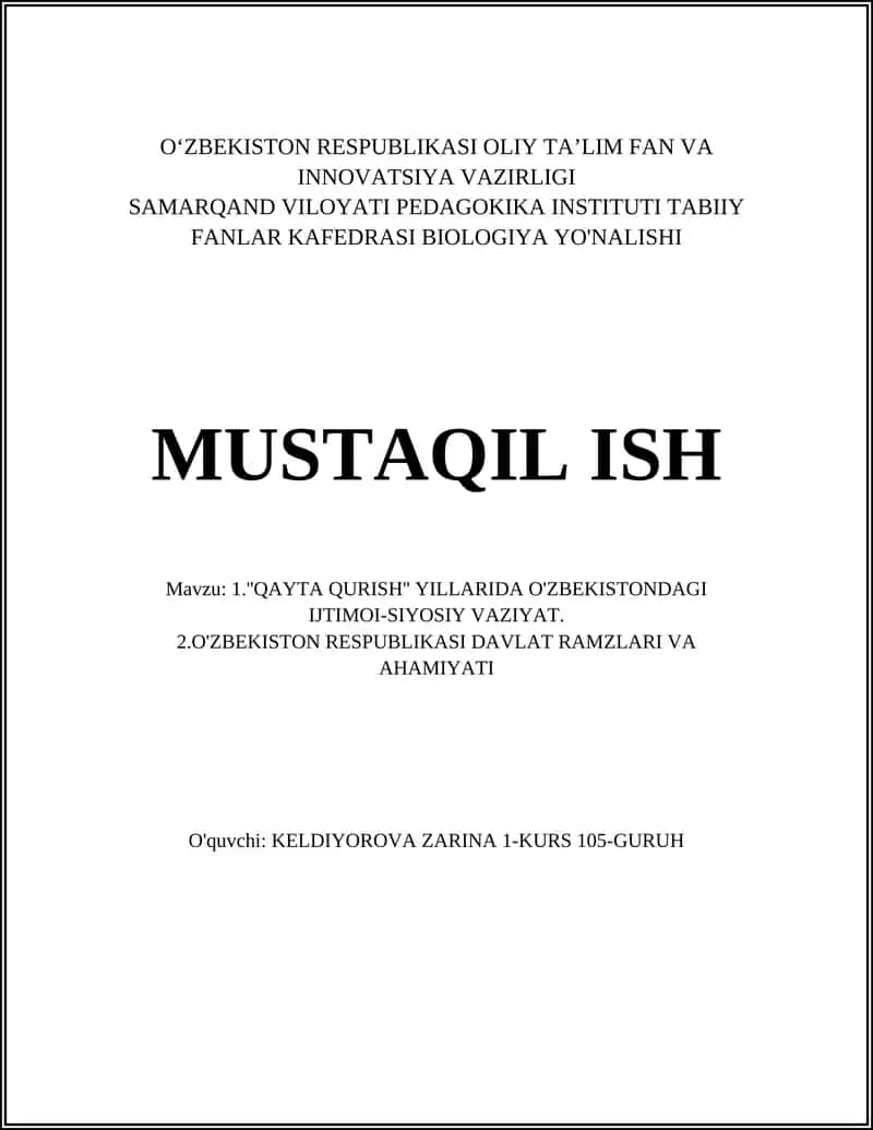 O'zbekistondagi ijtimoiy-siyosiy vaziyat 1