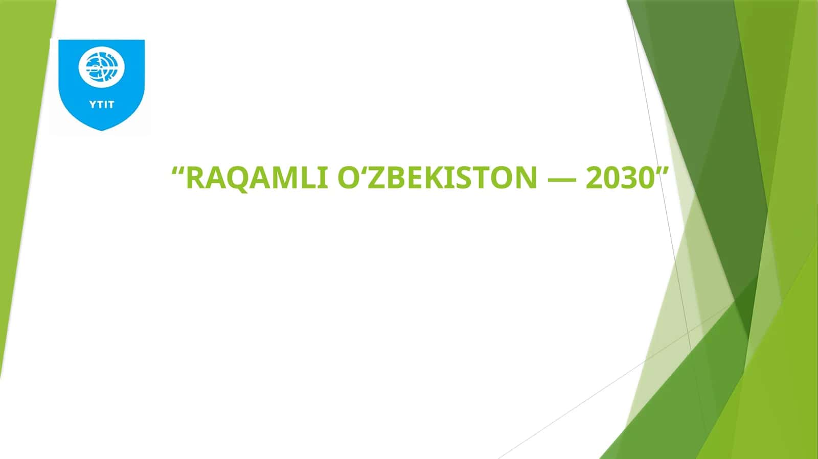 “RAQAMLI O‘ZBEKISTON — 2030” STRATEGIYASINI TASDIQLASH VA UNI SAMARALI AMALGA OSHIRISH CHORA-TADBIRLARI TO‘G‘RISIDA 1
