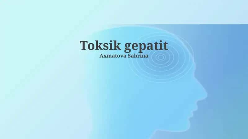 Toksik gepatit 1