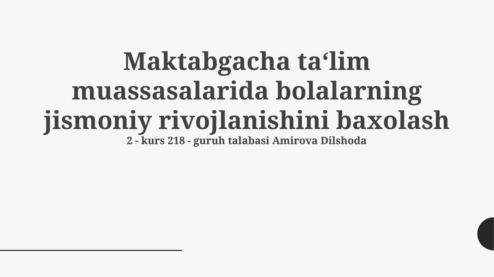 Jismoniy rivojlanish tushunchasi 1