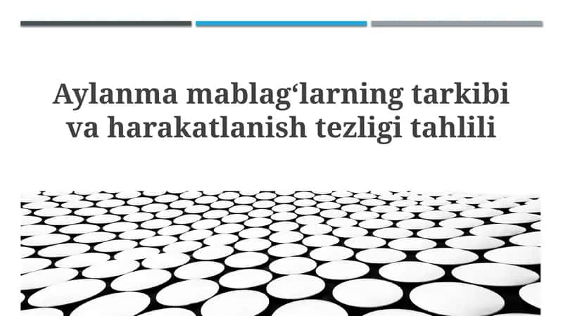 Ishchi kapitalning tarkibi va aylanmasi: Asosiy tushunchalar va tahlil usullari 1