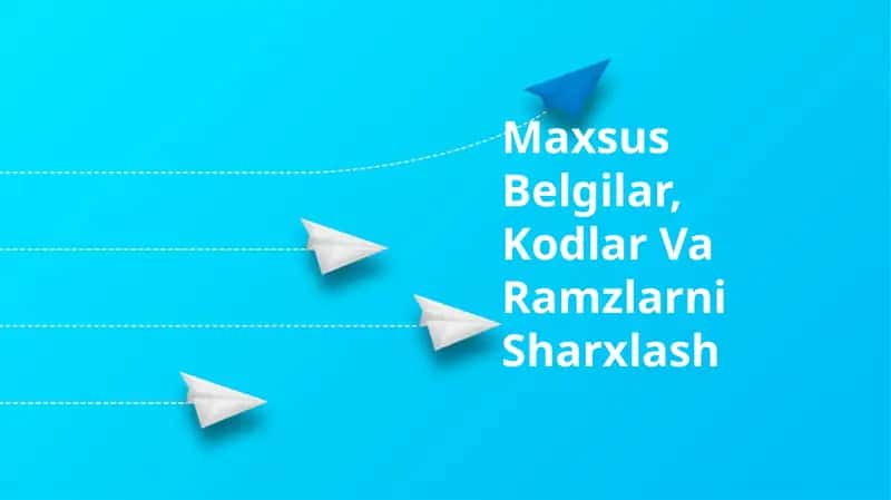 Maxsus Belgilar, Kodlar Va Ramzlarni Sharxlash 1