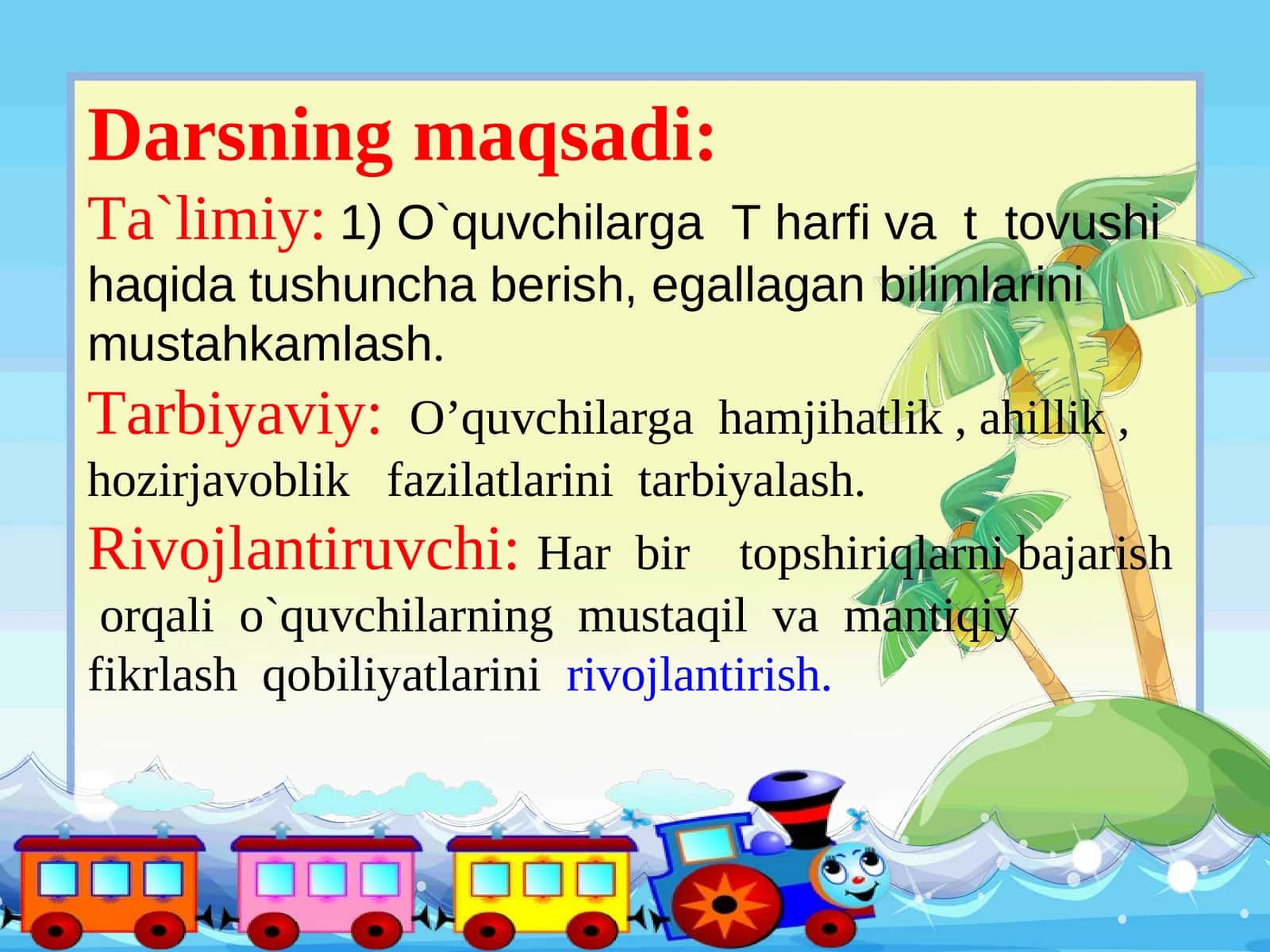 Tt harfi taqdimoti ochiq dars 1