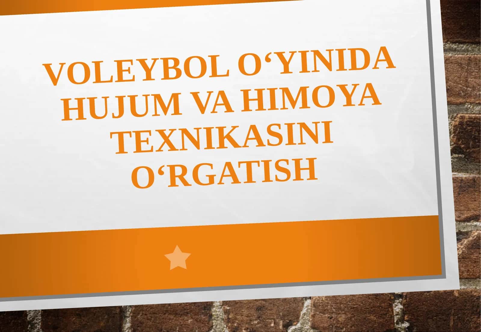 Voleybolo‘yinidahujumvahimoyatexnikasinio‘rgatish 1