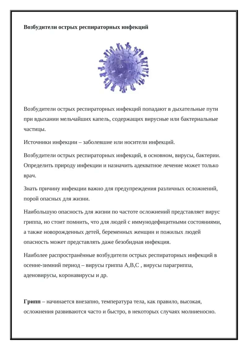 Возбудители острых респираторных инфекций 1