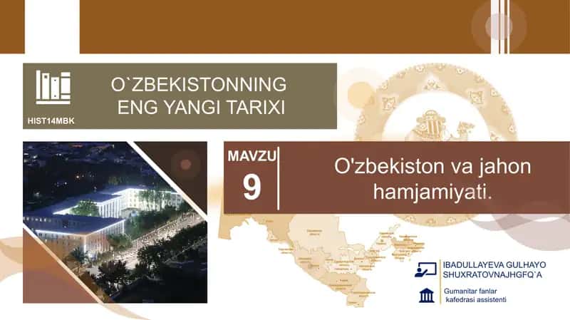 O`zbekistonning ENG YANGI TARIXI 1