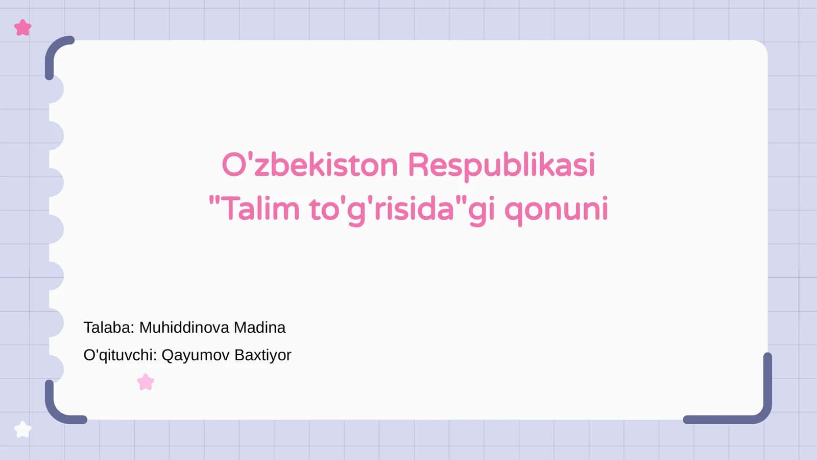 "Ta'lim to'g'risida"gi qonun 1