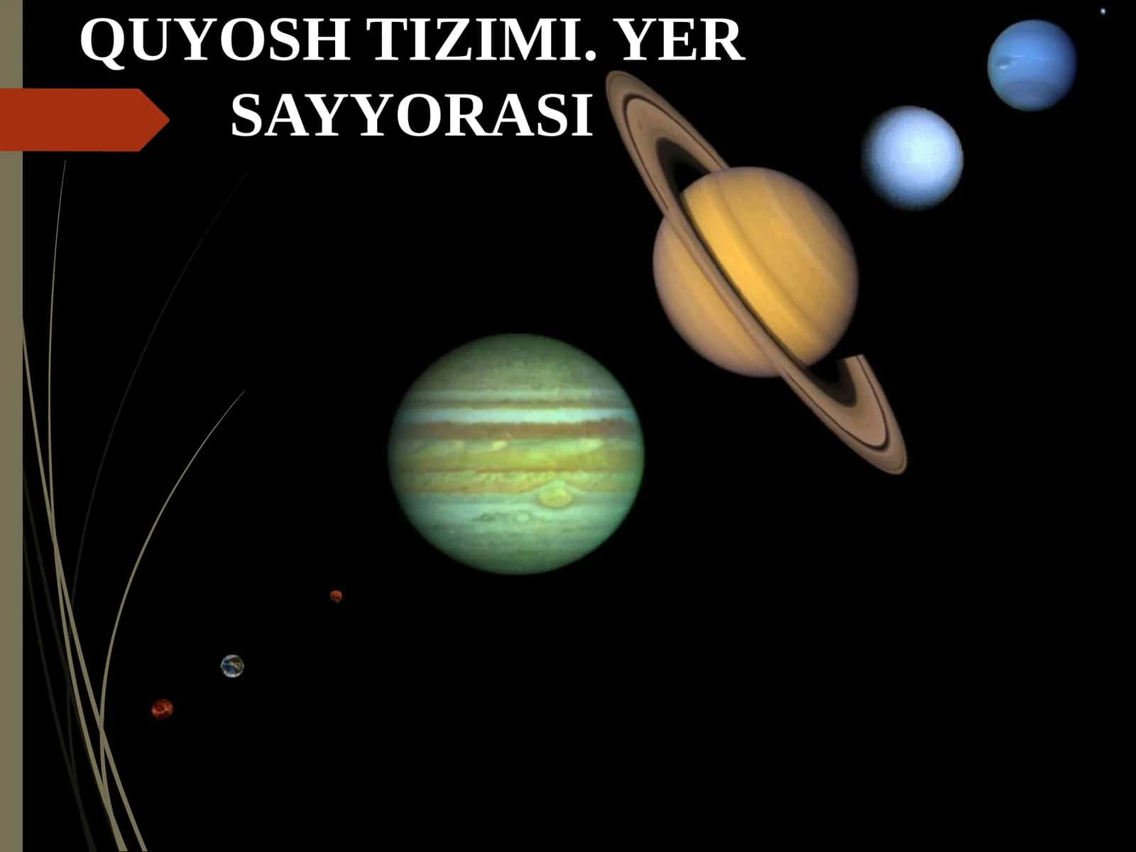 QUYOSHTIZIMI. YER SAYYORASI 1