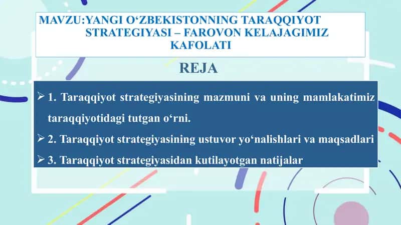 YANGIOʻZBEKISTONNING TARAQQIYOT STRATEGIYASI 1