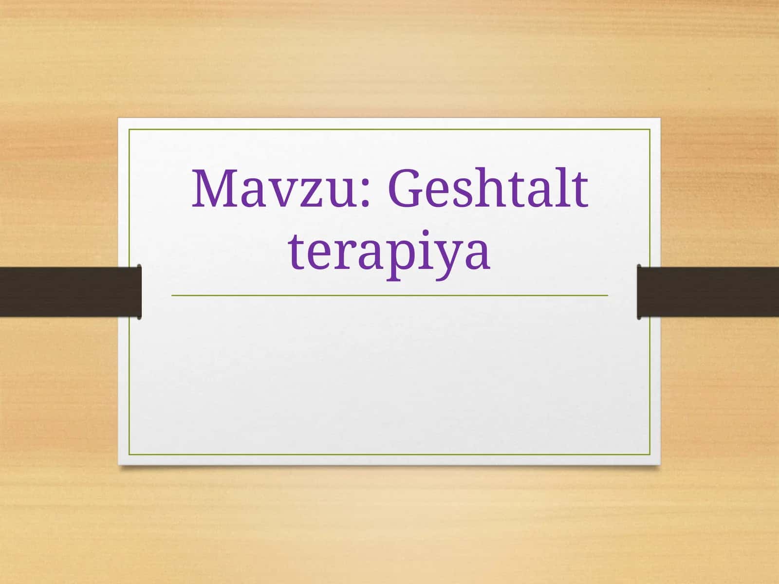 Geshtalt terapiya 1