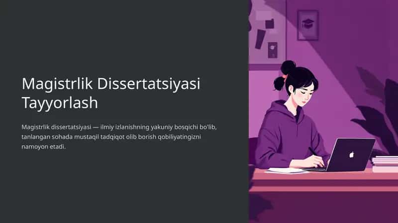 Magistrlik Dissertatsiyasi Tayyorlash 1