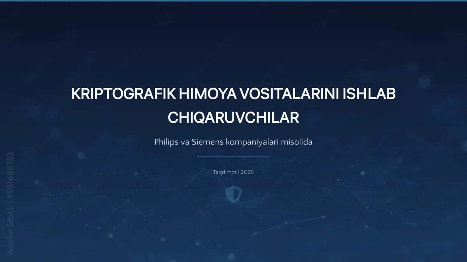 Kriptografik himoya vositalarini ishlab chiqaruvchilar (Philips va Siemens) misolida 1