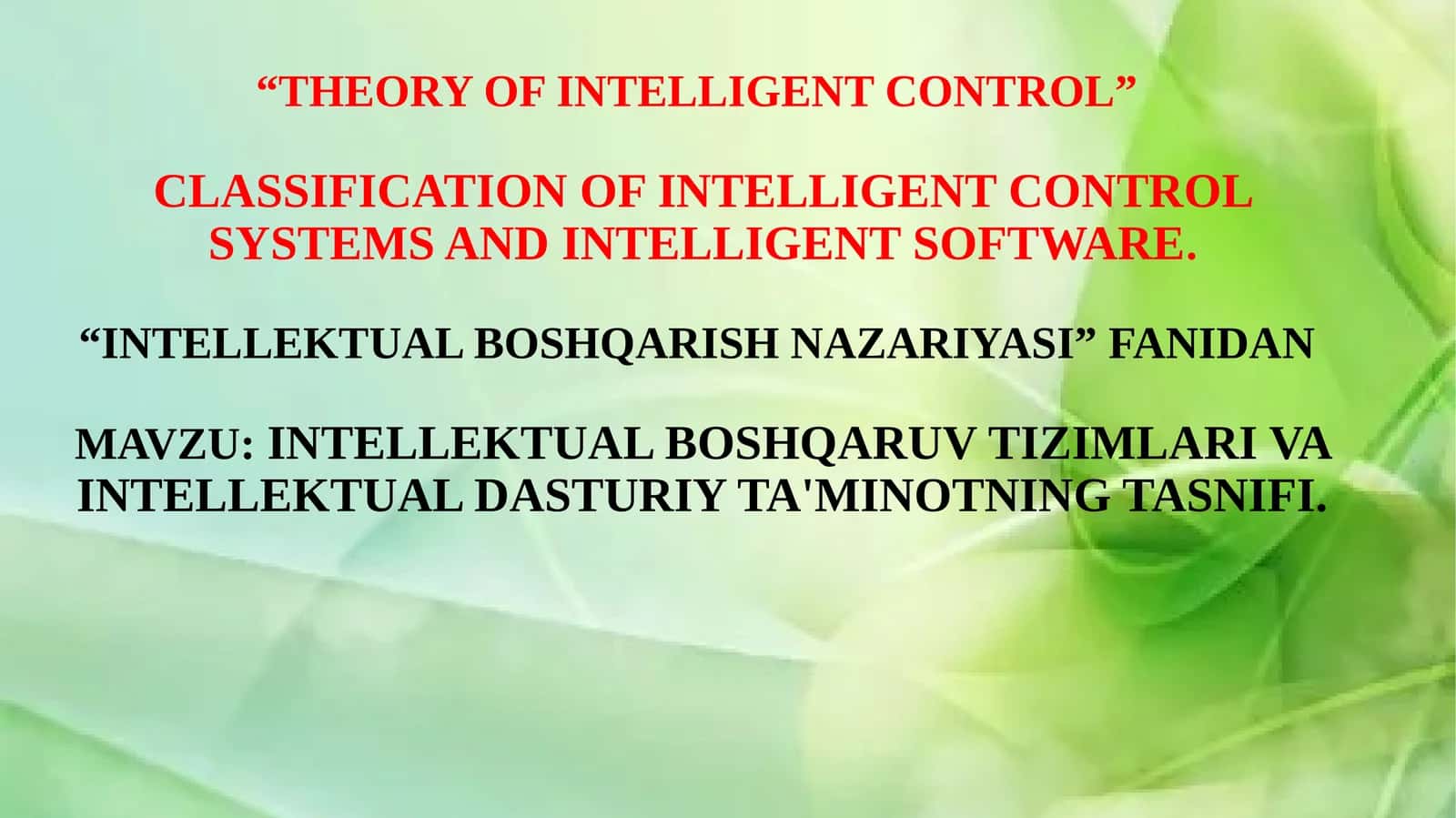 INTELLEKTUAL BOSHQARISH NAZARIYASI 1