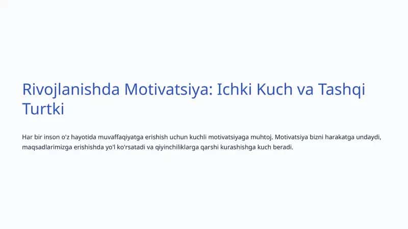 Motivatsiya 1