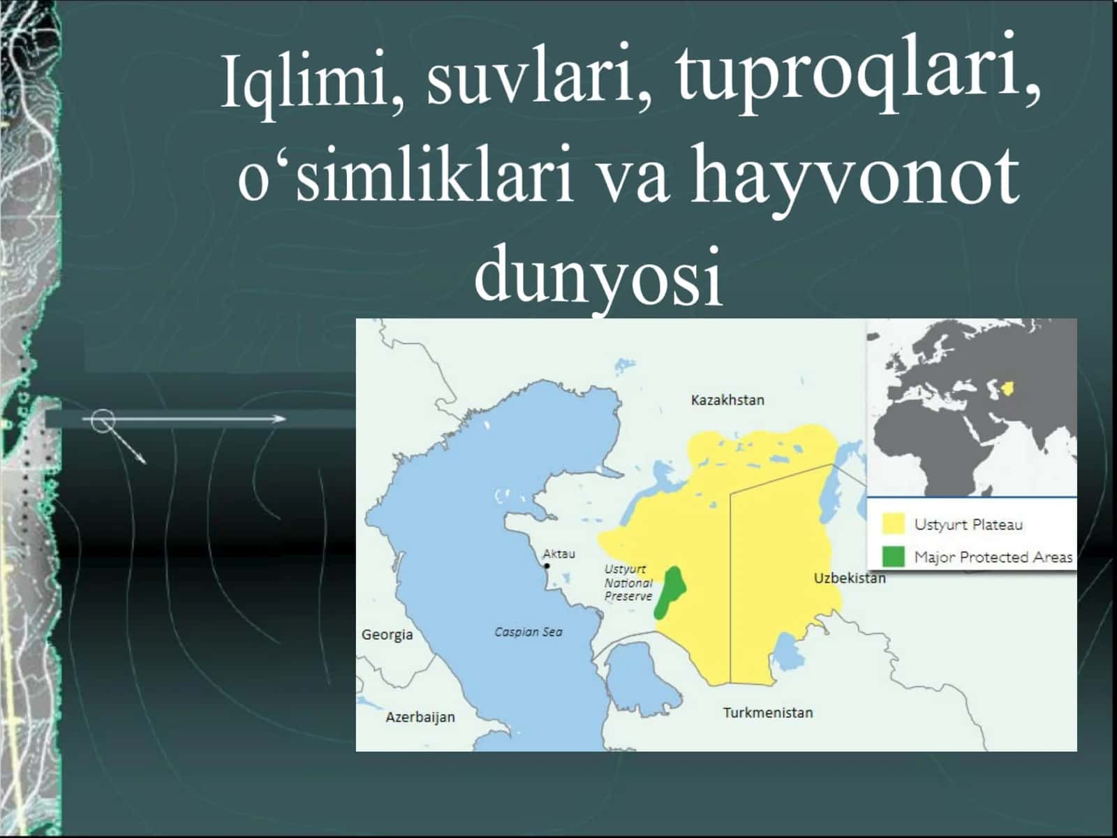 Iqlimi, suvlari, tuproqlari, o‘simliklari va hayvonot dunyosi 1