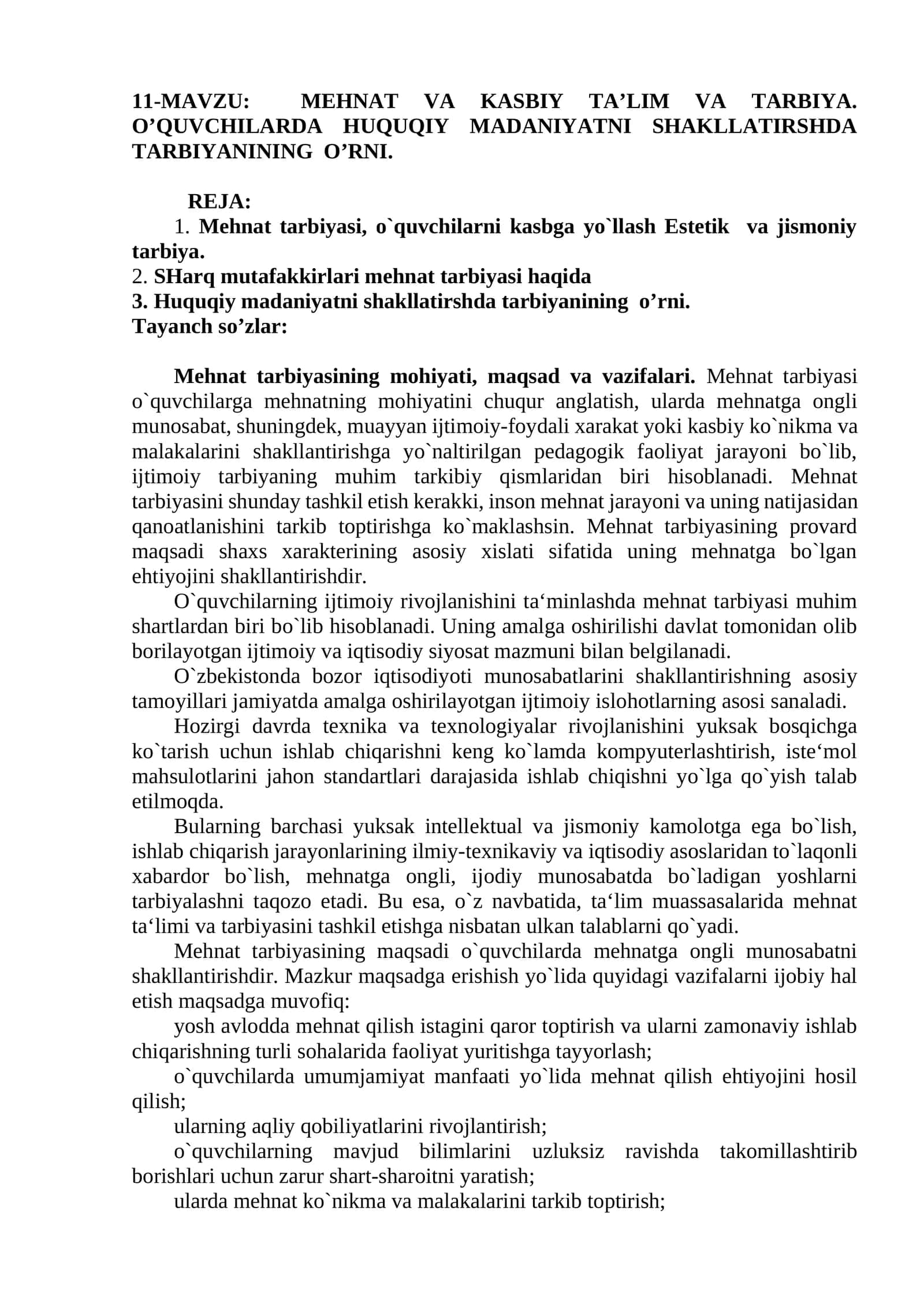 MEHNAT VA KASBIY TA’LIM VA TARBIYA 1