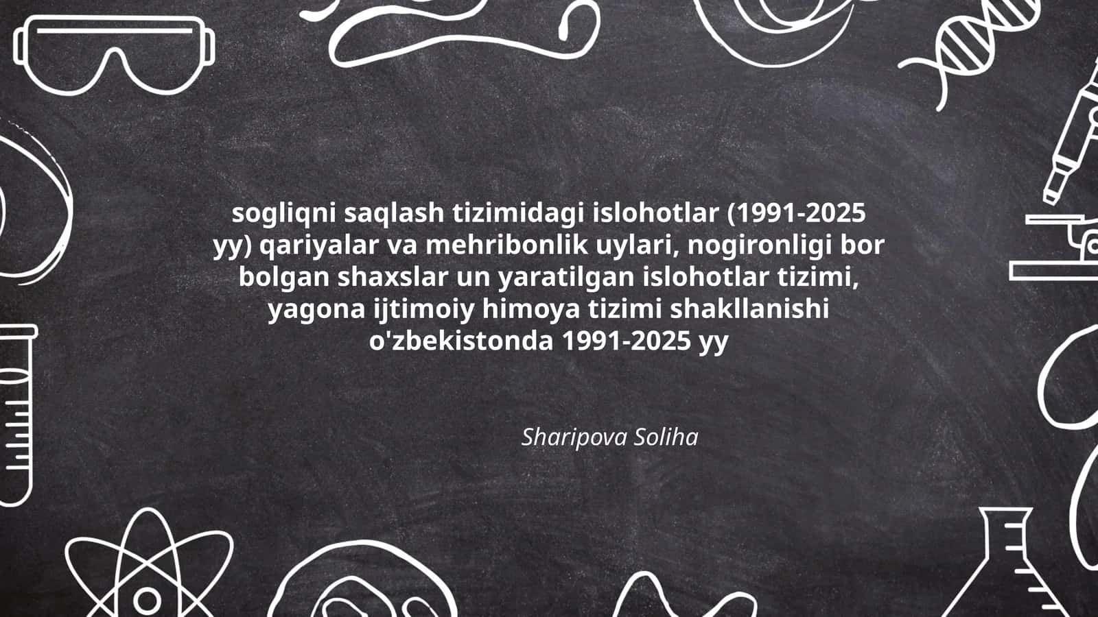 sogliqni saqlash tizimidagi islohotlar (1991-2025 yy) 1