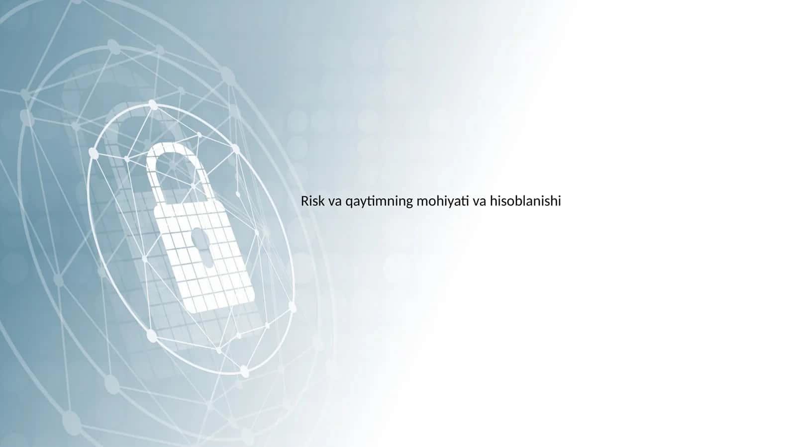 Risk va qaytimning mohiyati va hisoblanishi 1