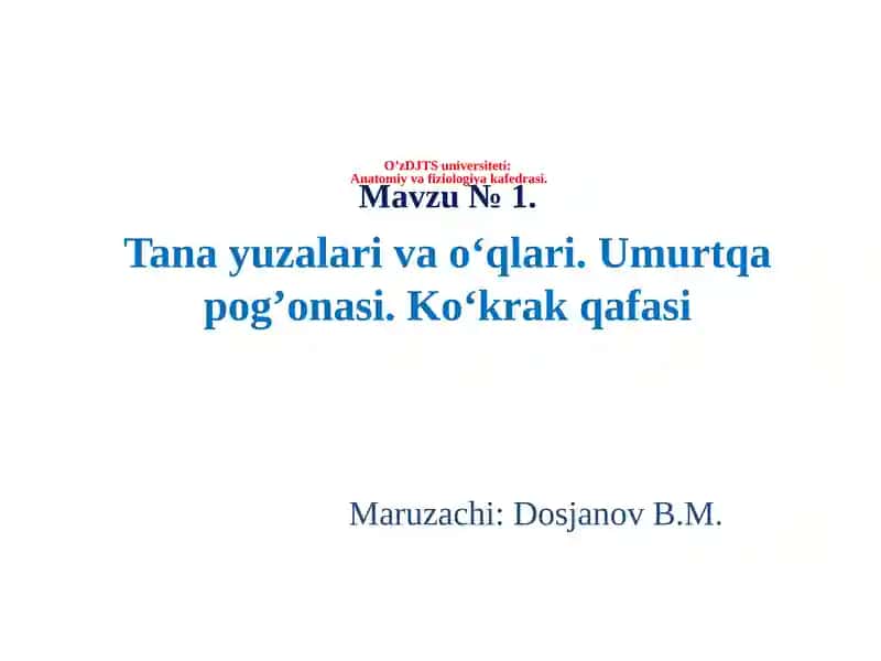 Inson anatomiyasi