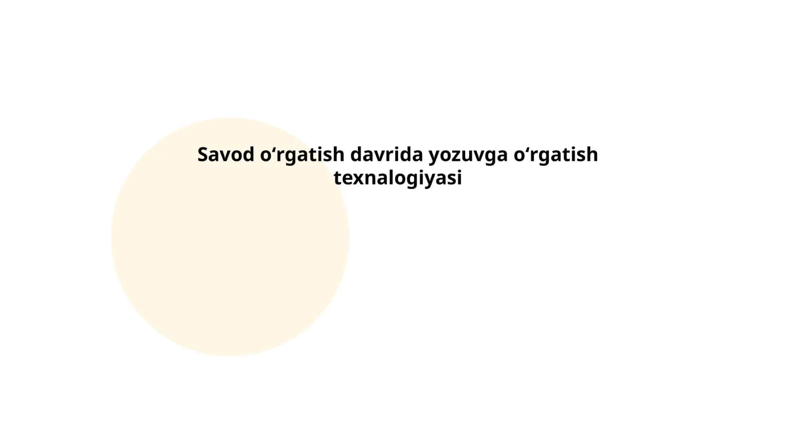 Yozuv oʻrgatish metodlari 1