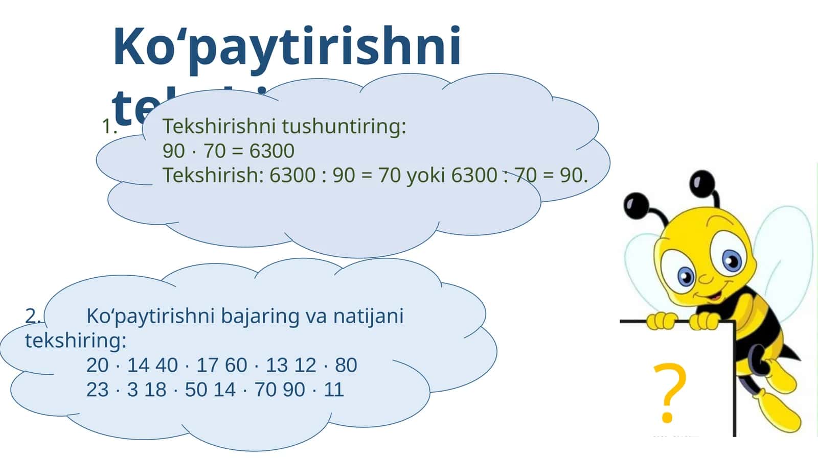 Ko‘paytirishnitekshirish 1