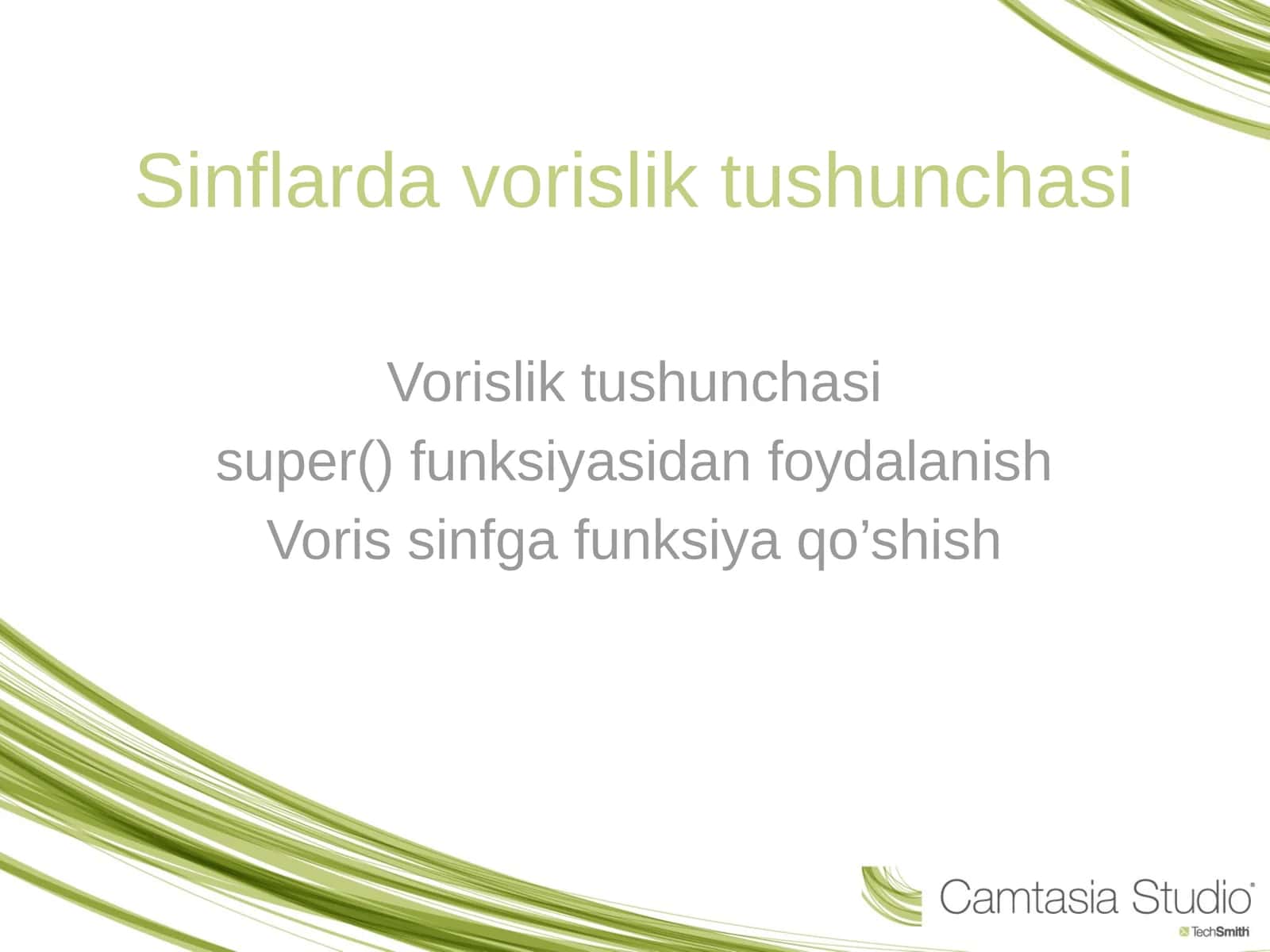 Vorislik tushunchasi 1