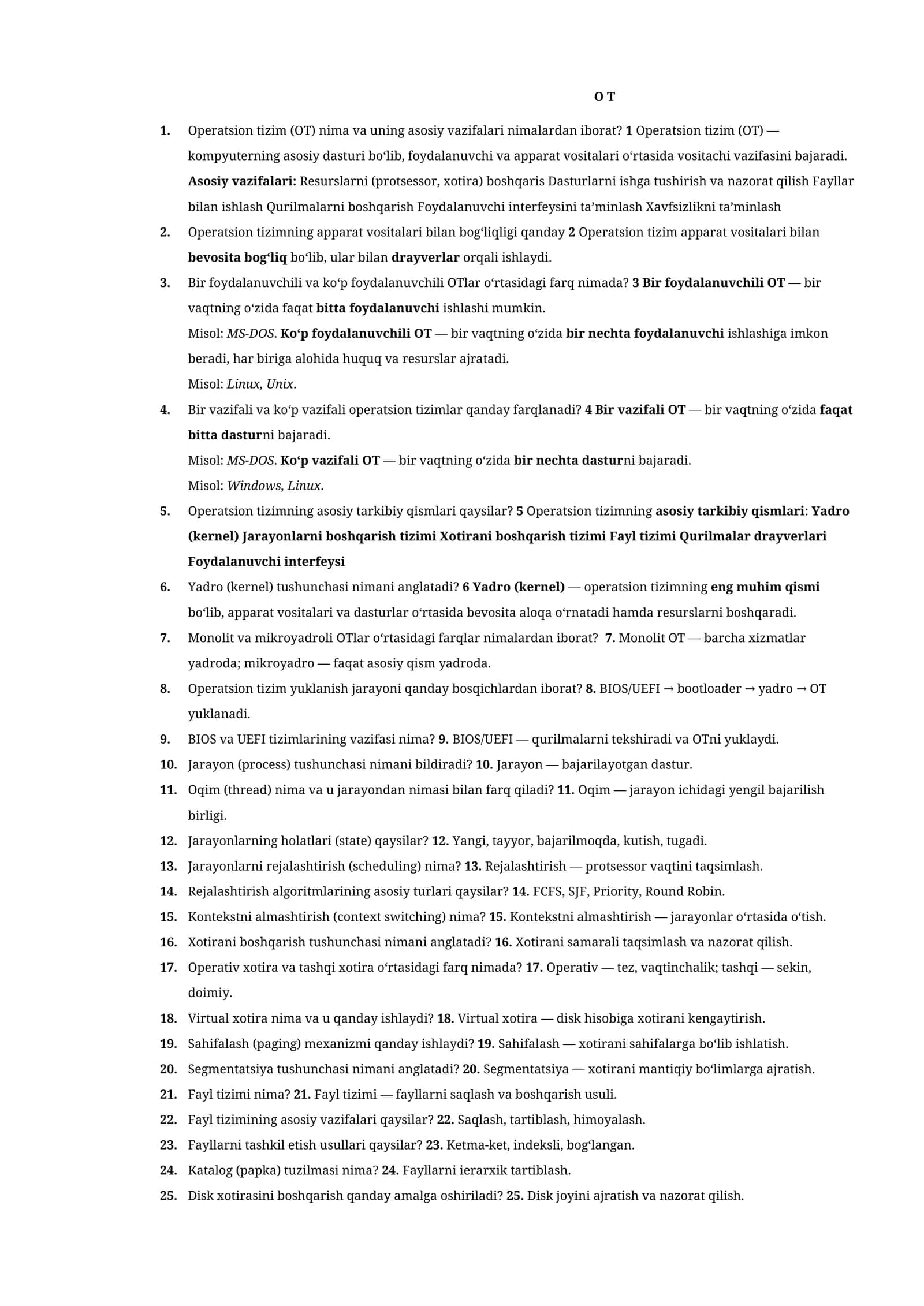 Operatsion tizim (OT) 1