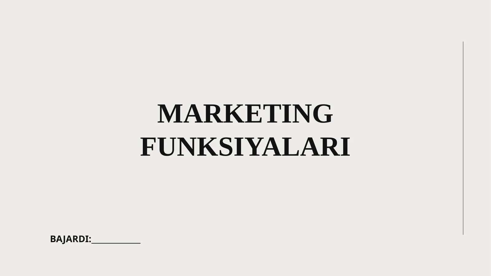 MARKETING FUNKSIYALARI 1