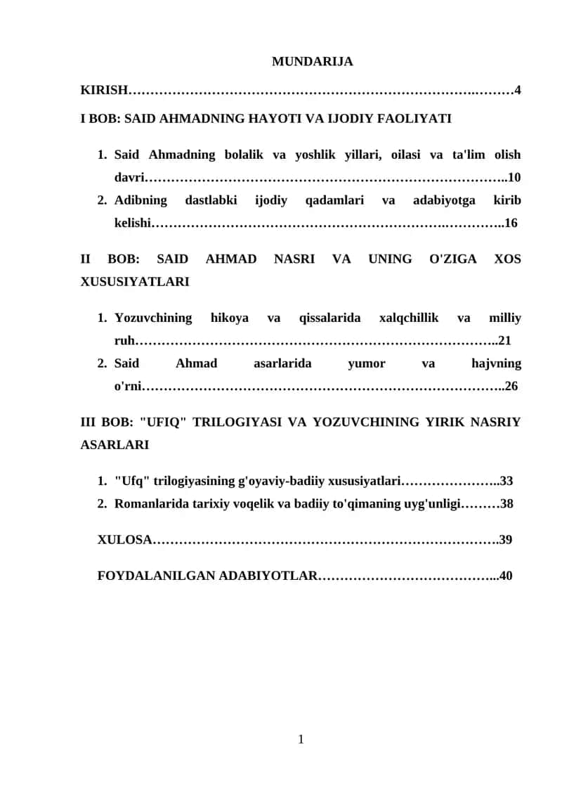 SAID AHMADNING HAYOTI VA IJODIY FAOLIYATI 1