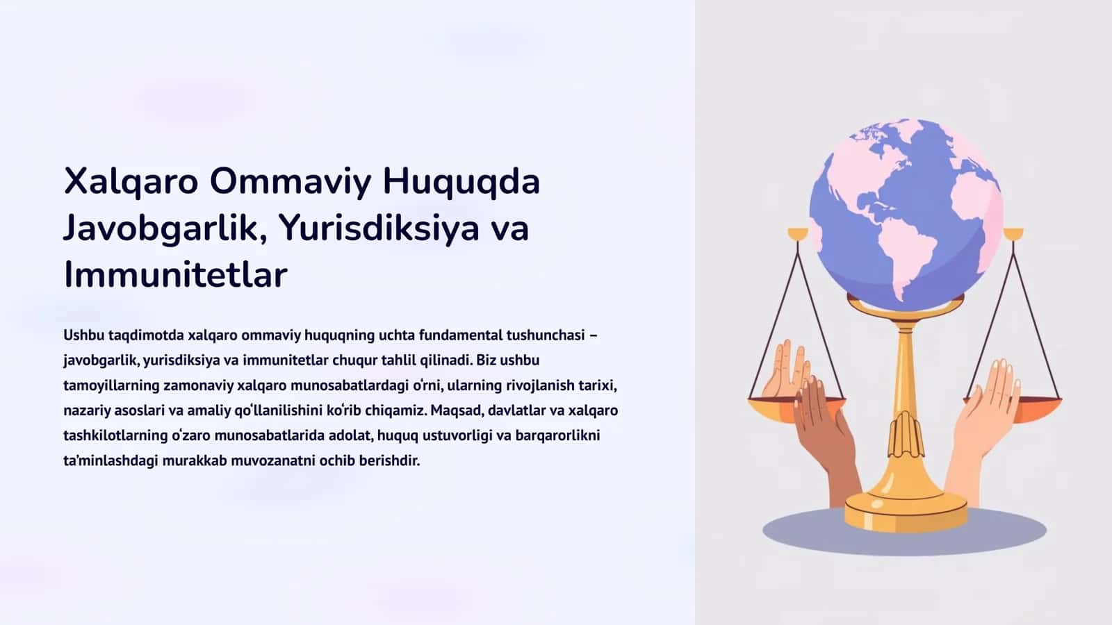Xalqaro Ommaviy Huquqda Javobgarlik, Yurisdiksiya va Immunitetlar 1